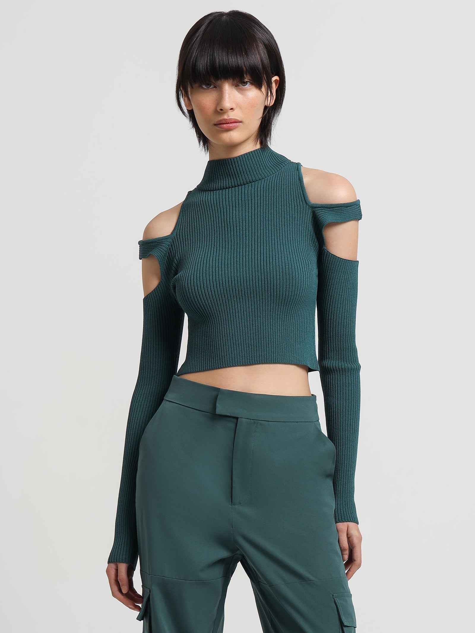 Mikal Knit Top in Pine
