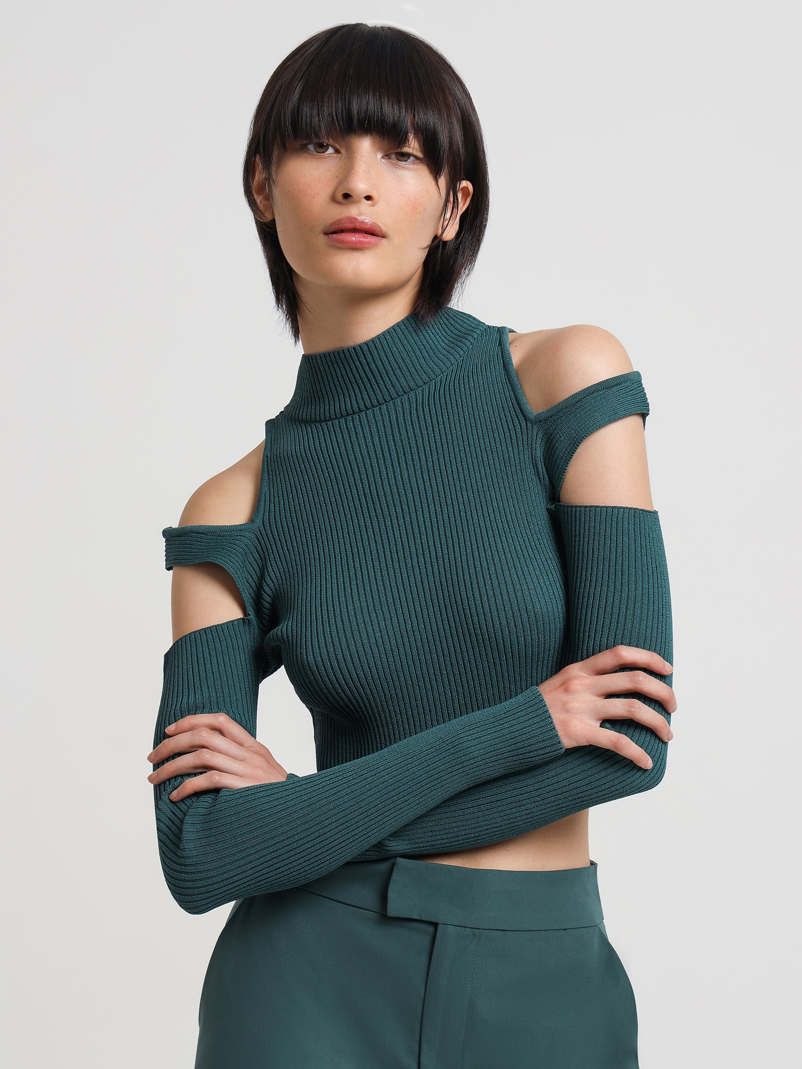 Mikal Knit Top in Pine