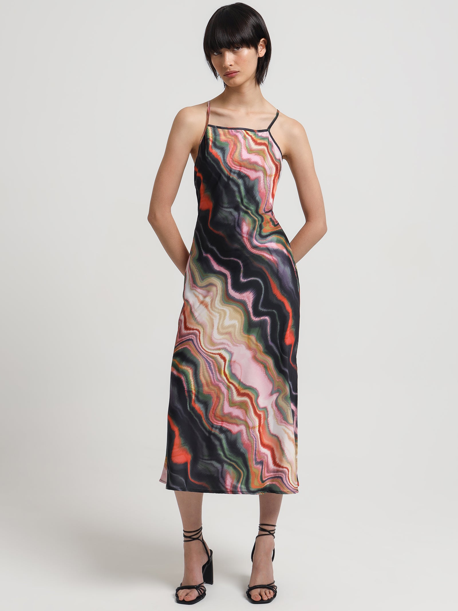 Eris Satin Midi Dress