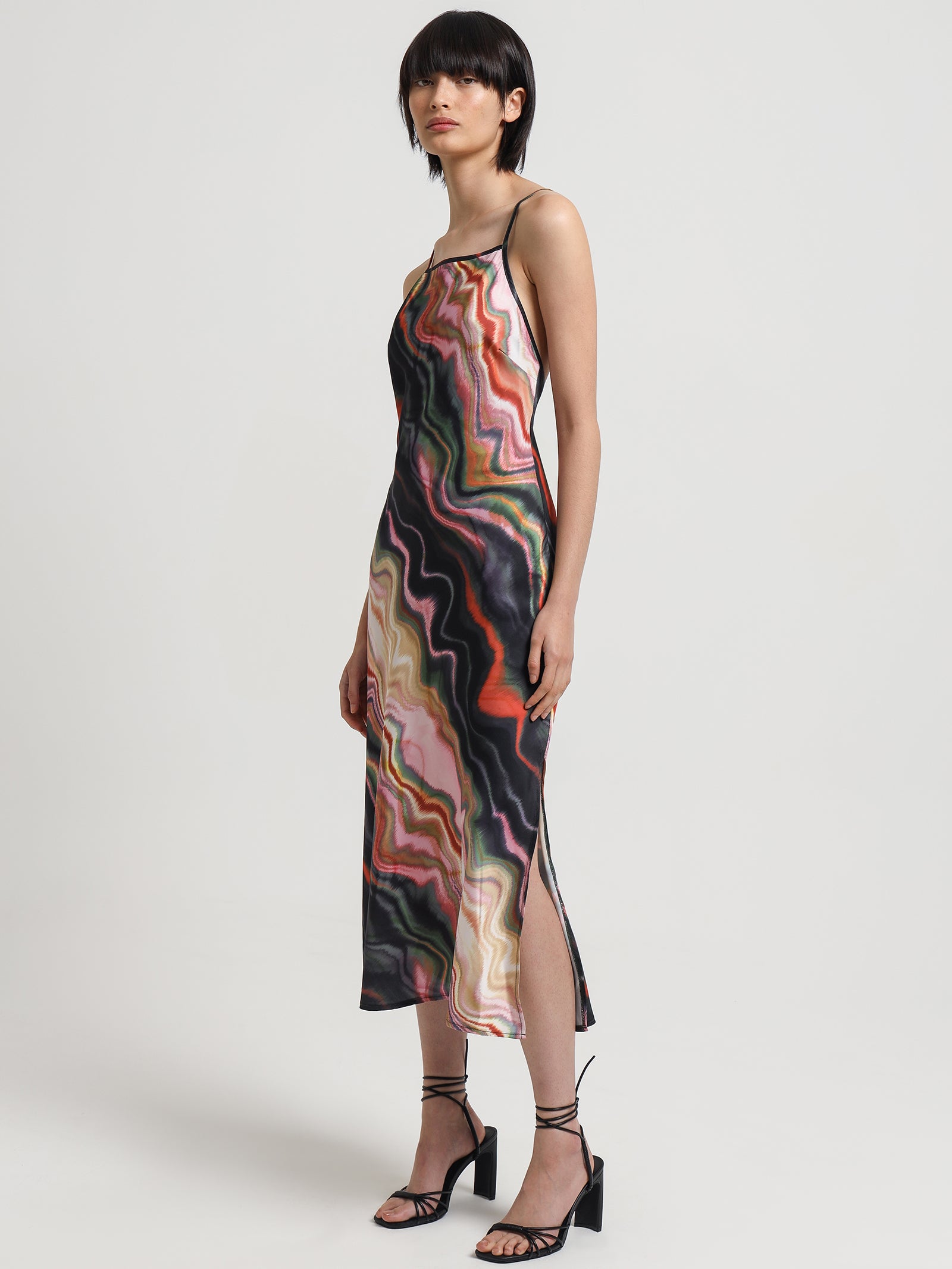 Eris Satin Midi Dress