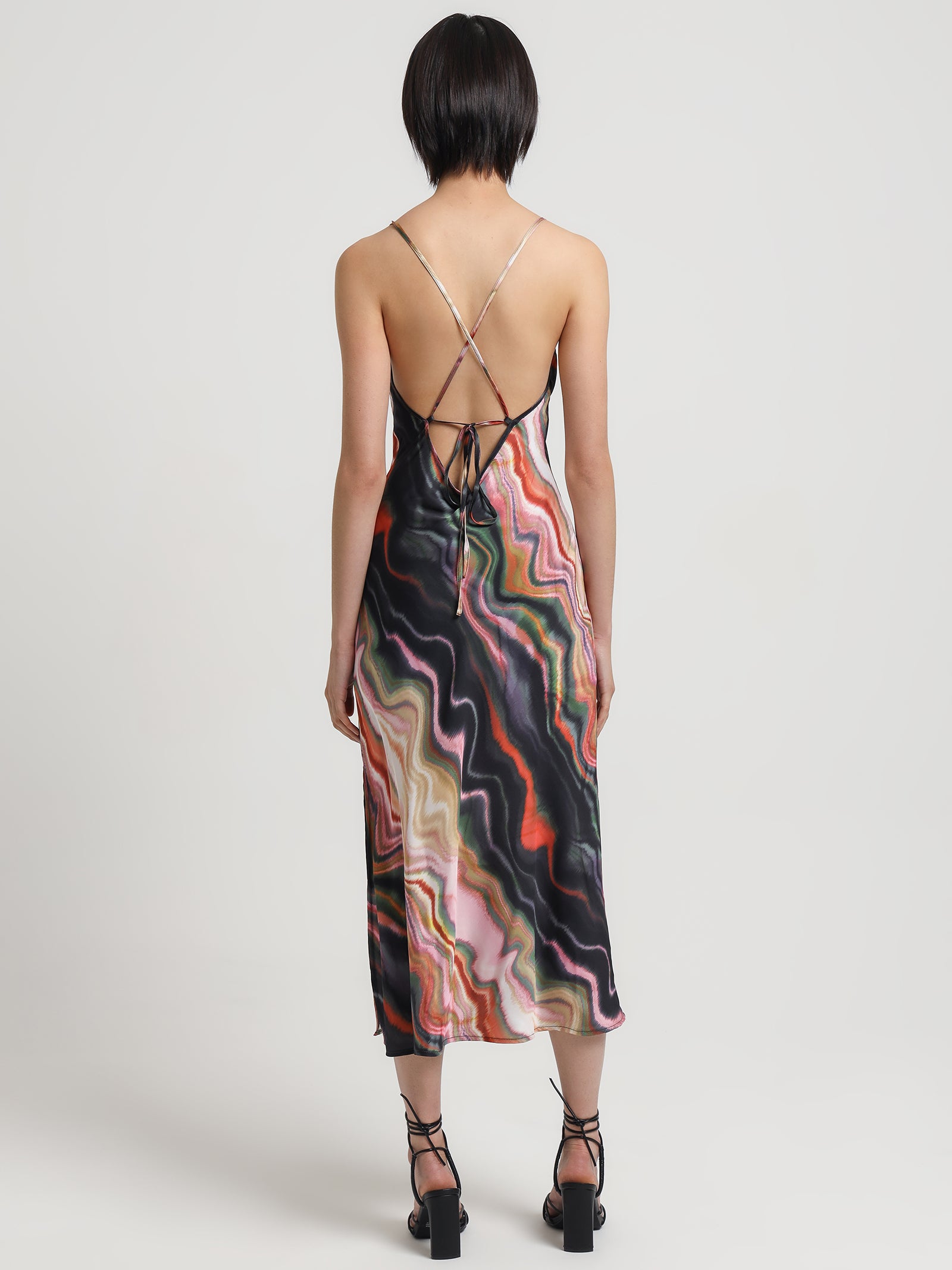 Eris Satin Midi Dress