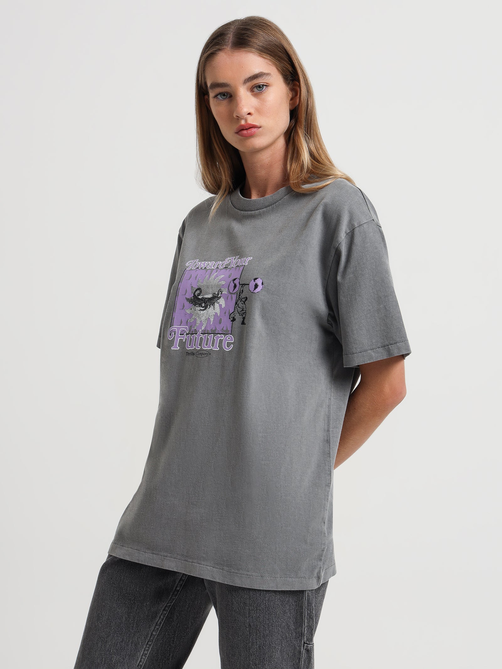 Thrills Forward Your Future Merch T-Shirt Washed Green