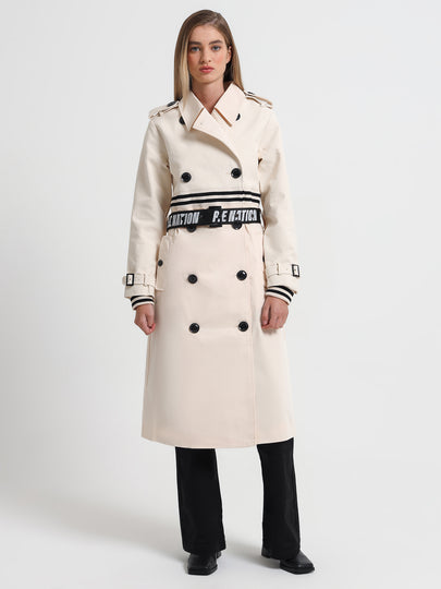 District Trench Coat in Pearled Ivory
