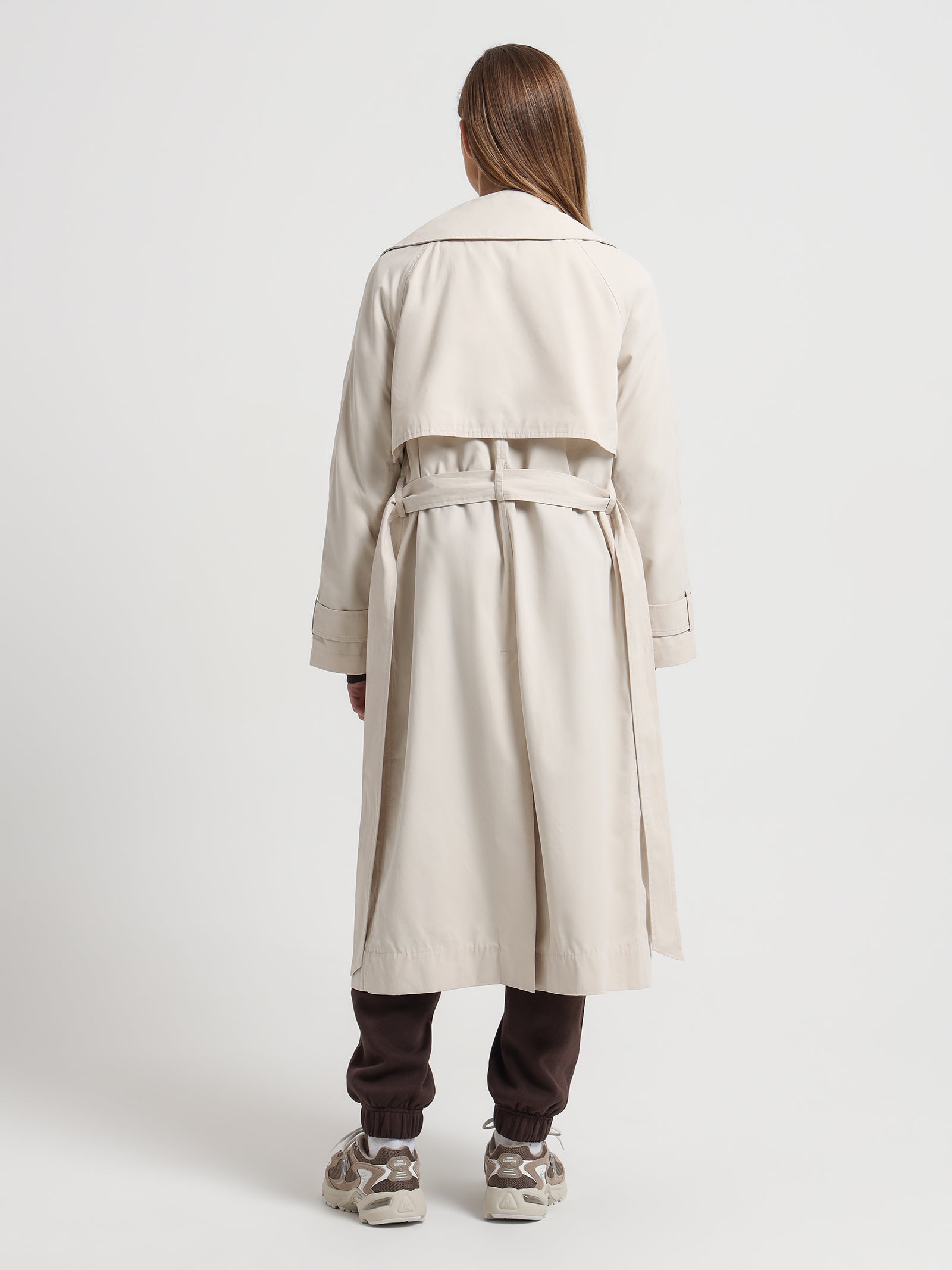 Odyssey Trench Coat in Cloud White