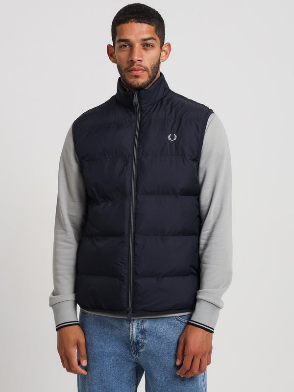 Insulated Puffer Gilet in Navy - Glue Store