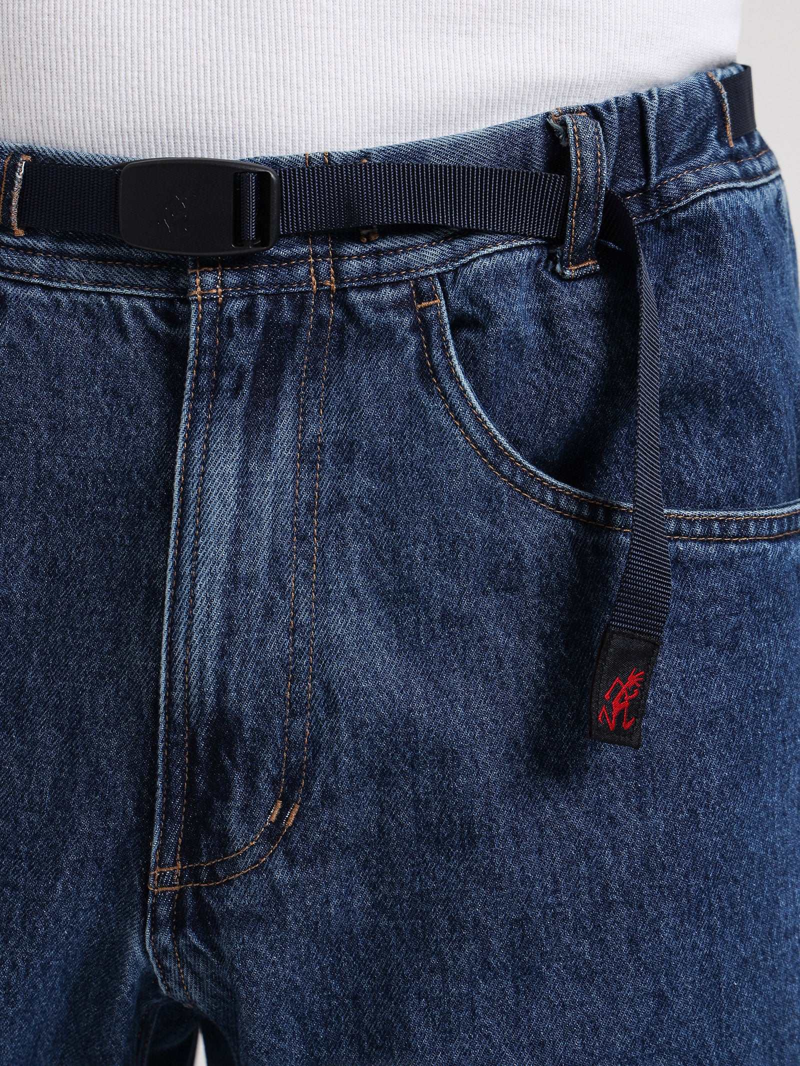 Rock Slide Jeans in Mid Indigo Blue