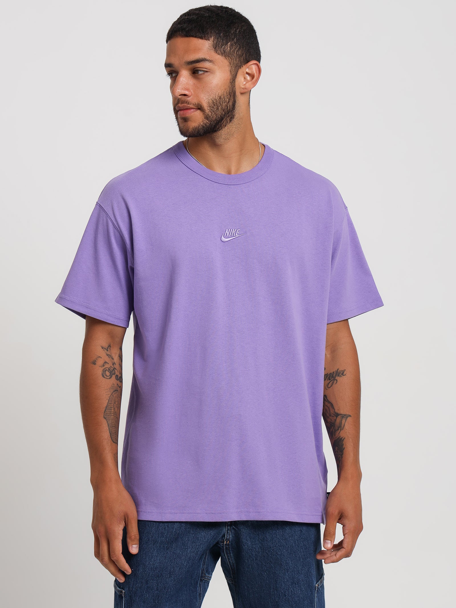 Humano ley Cabra Sportswear Premium Essentials T-Shirt in Space Purple - Glue Store