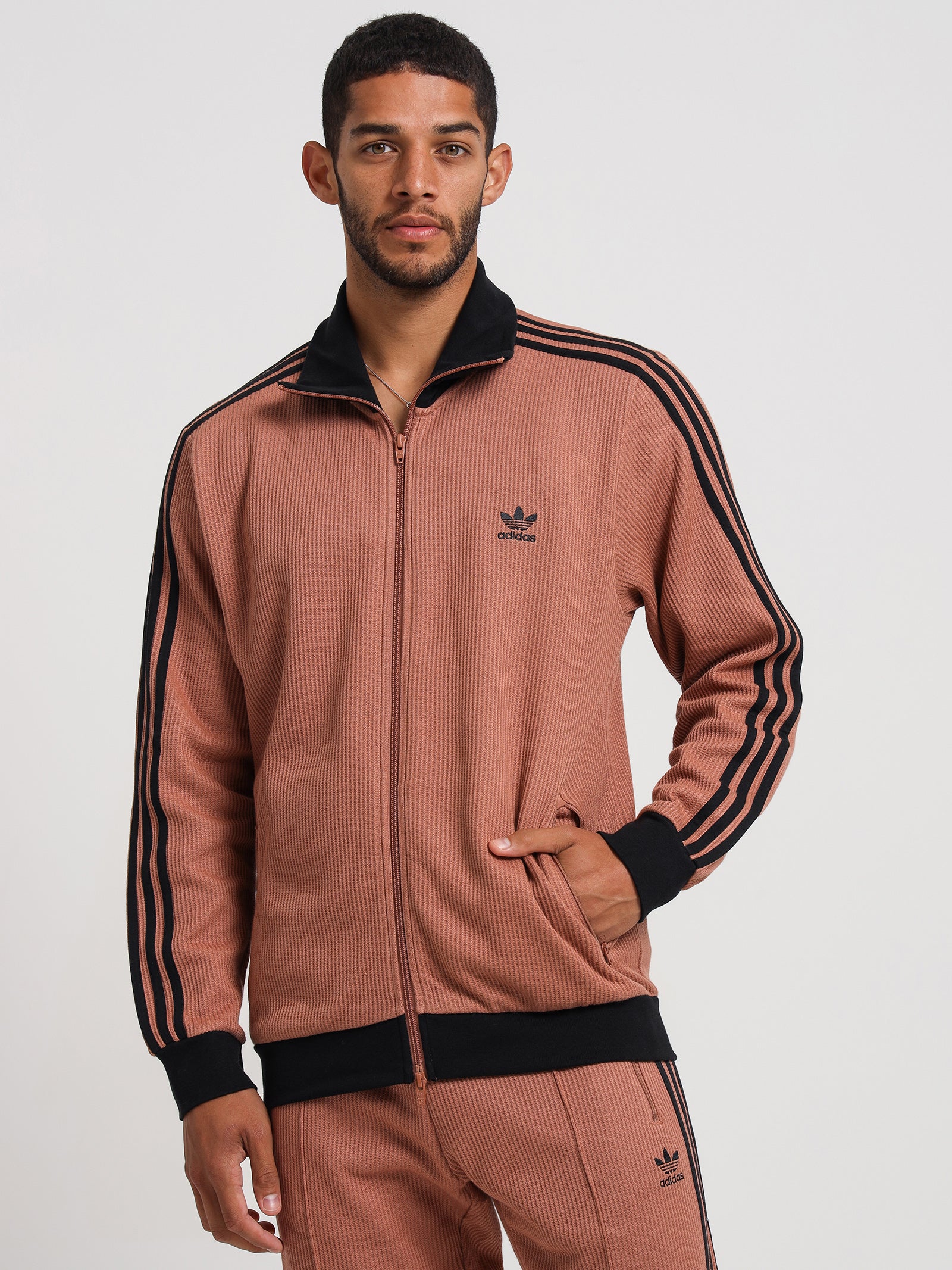 Adicolor Classics Waffle Beckenbauer Track Jacket in Clay Strata - Glue  Store | Sport-T-Shirts