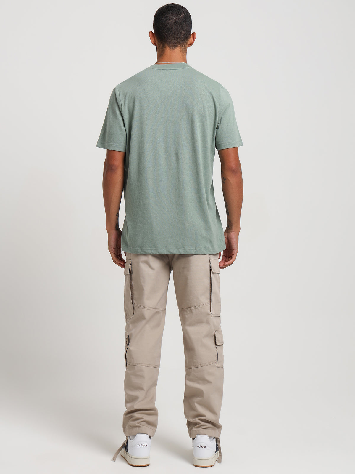 Essentials+ Made With Hemp T-Shirt in Silver Green