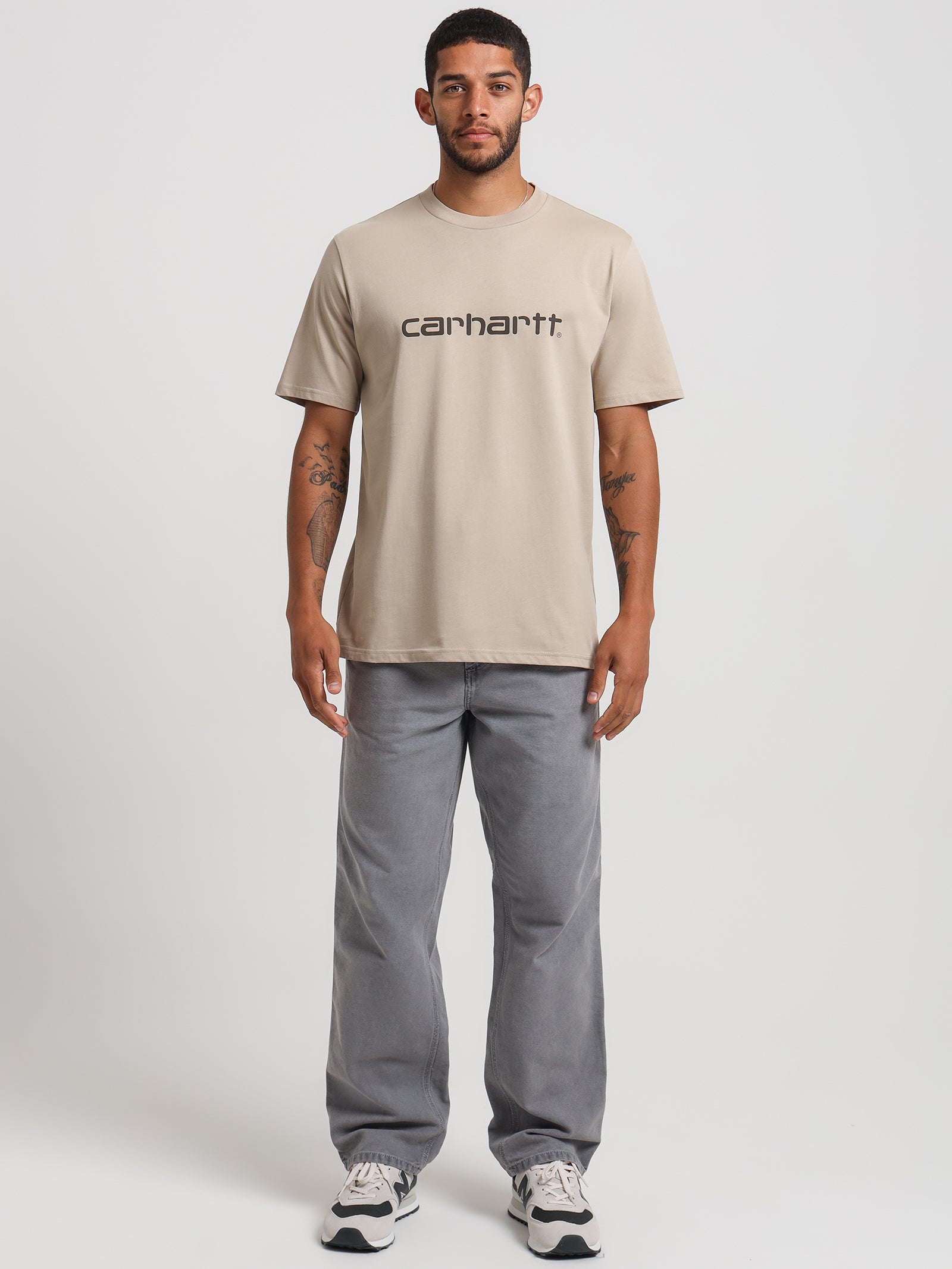 Short Sleeve Script Emboirdery T-Shirt