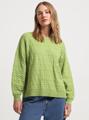 Strand Knit in Lime