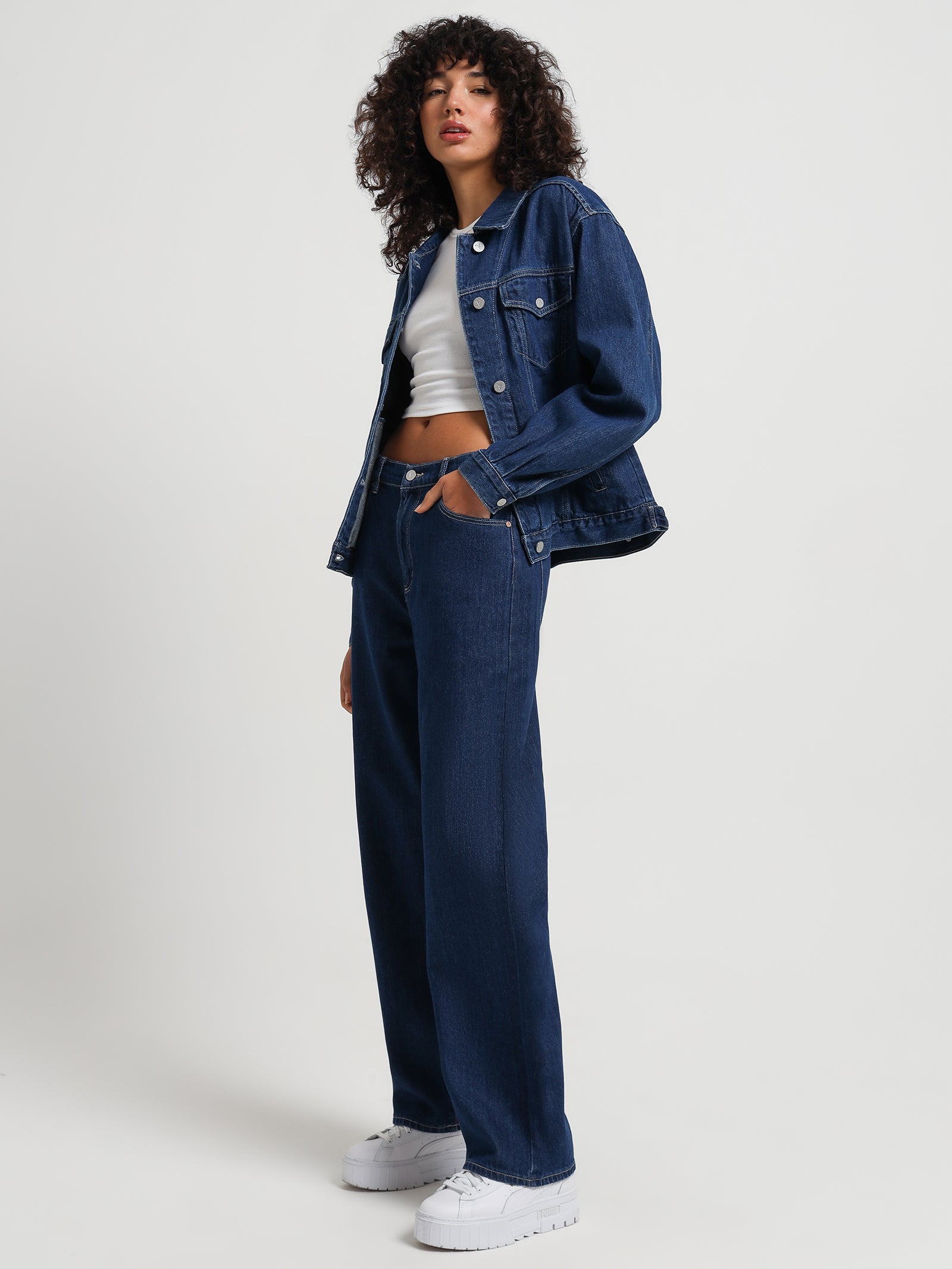 A Slouch Jeans in Kaley Blue - Glue Store