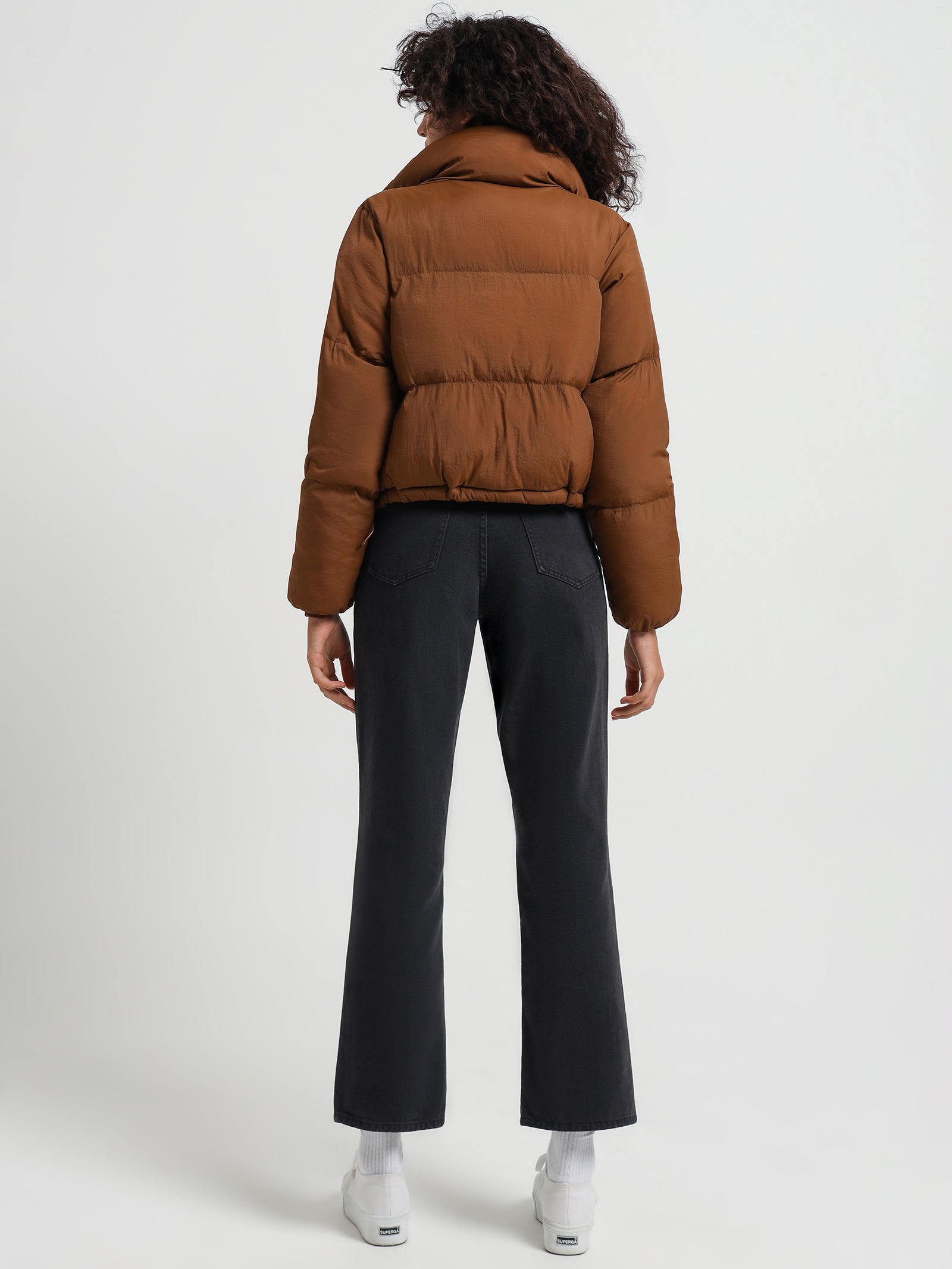 Topher Puffer Jacket in Toffee