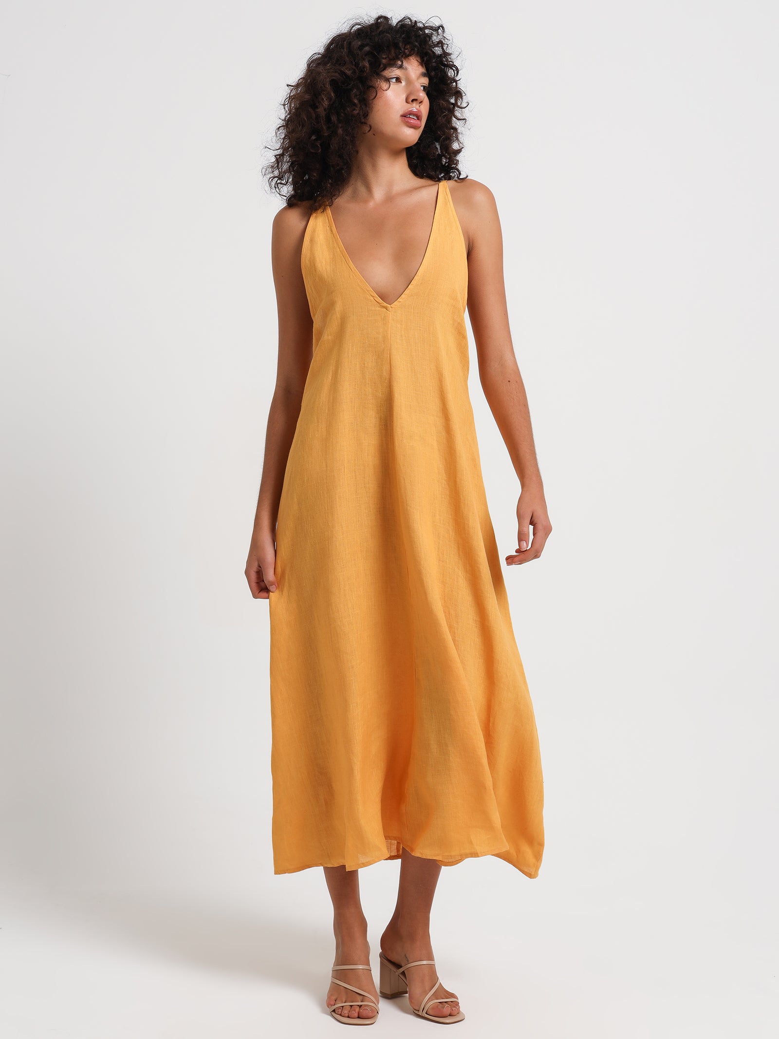 Lucia Maxi Dress in Sunset Yellow