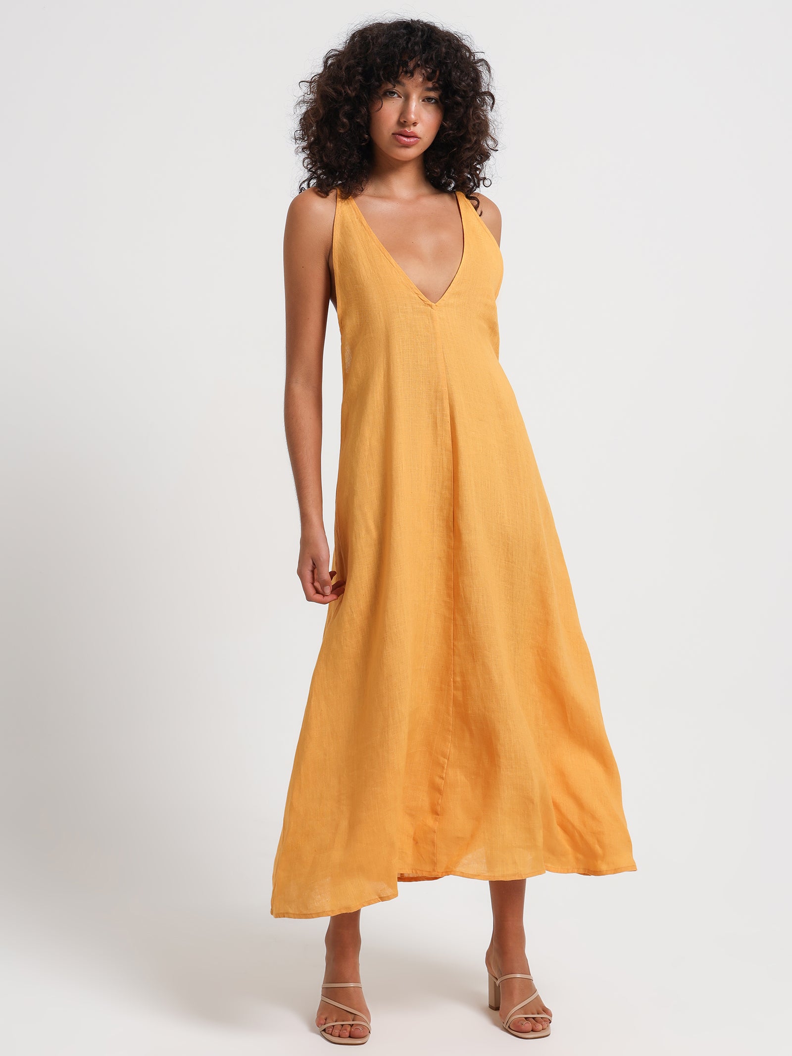 Lucia Maxi Dress in Sunset Yellow