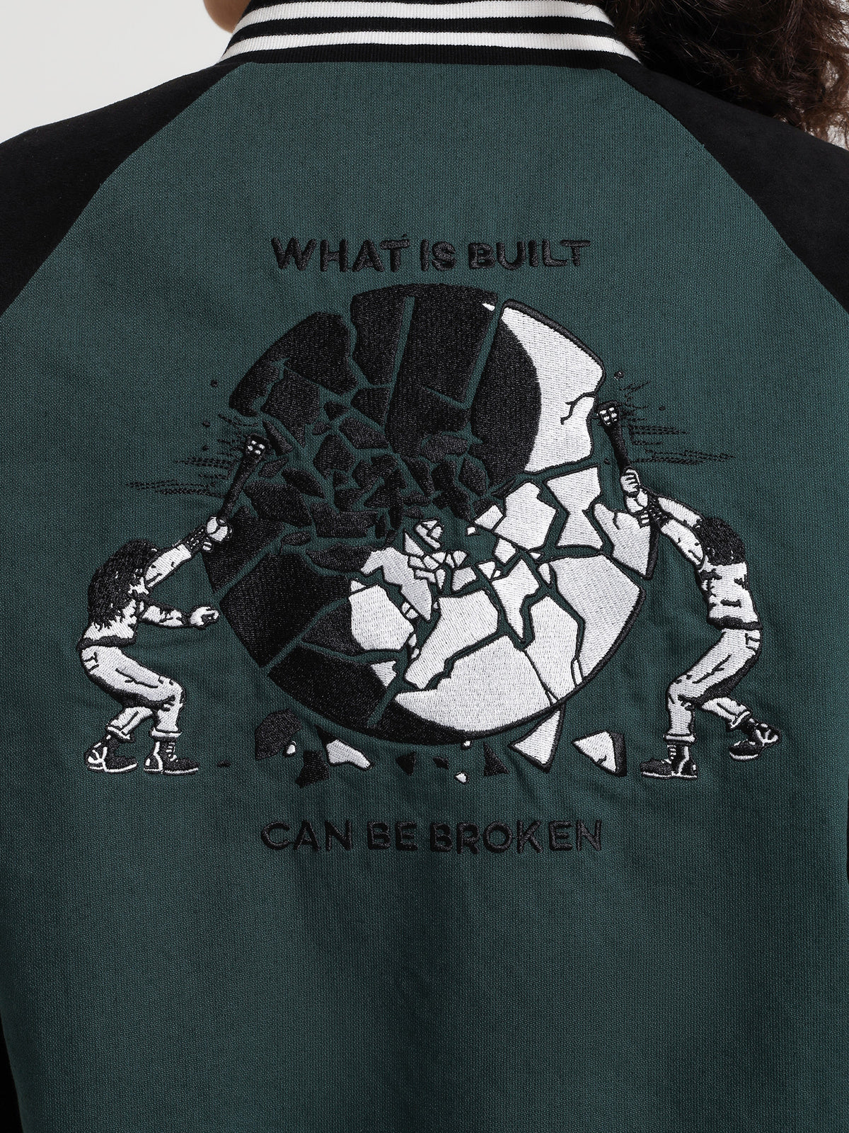 Worship Breakdown Varsity Jacket | Dark Teal