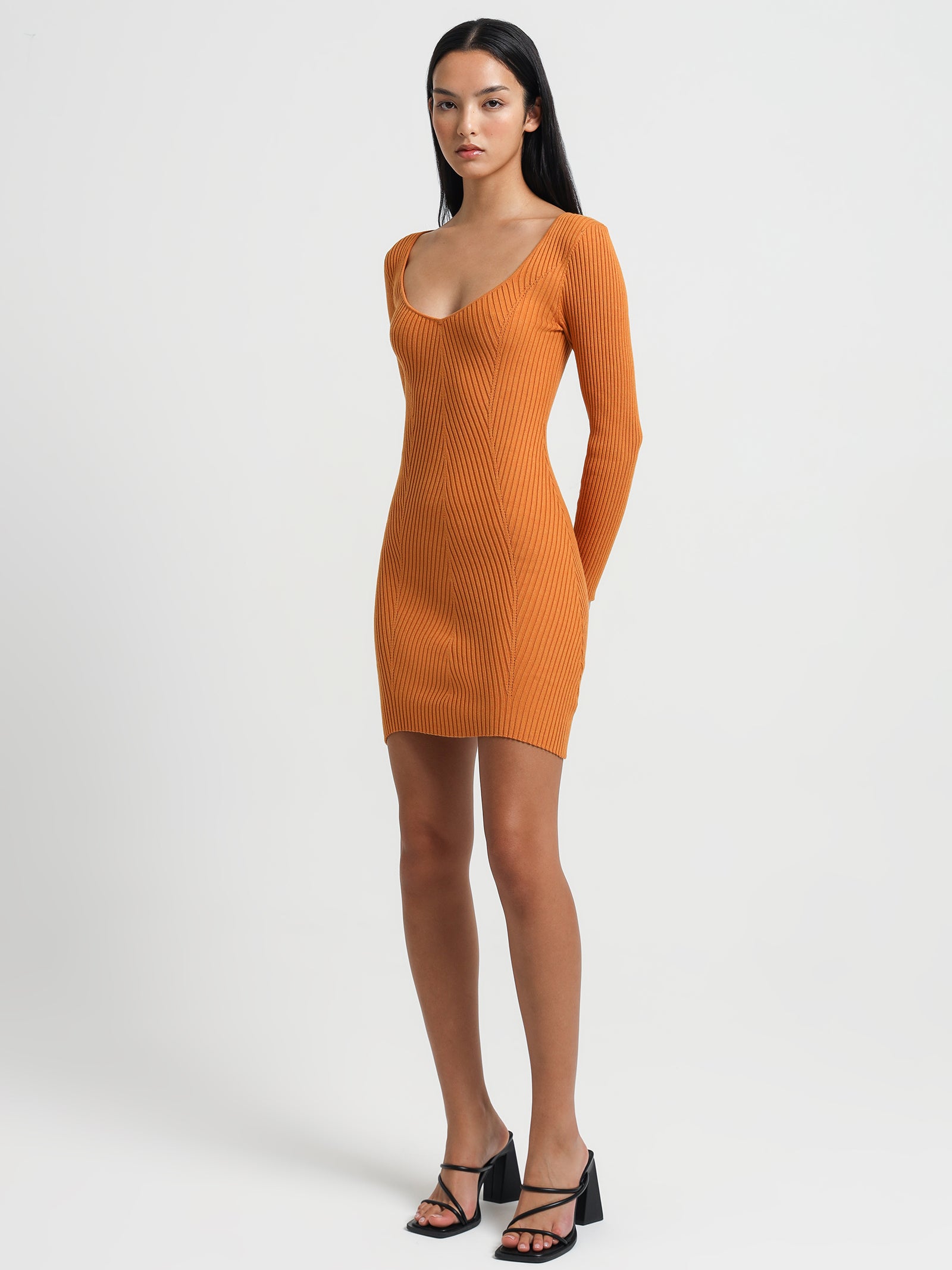 Elsa Knitted Dress in Marigold