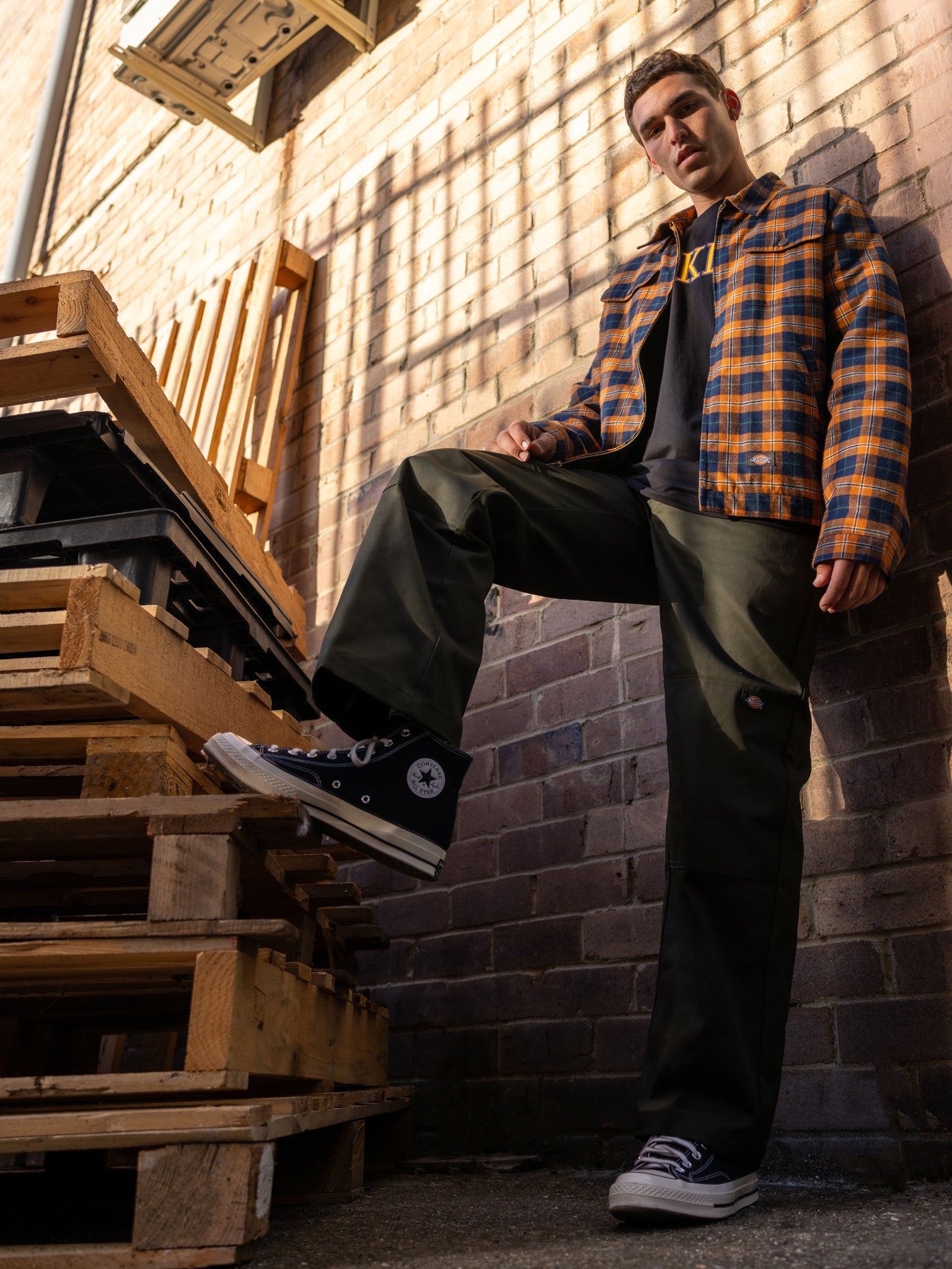 85-283 Loose Fit Double Knee Pants - Main Image