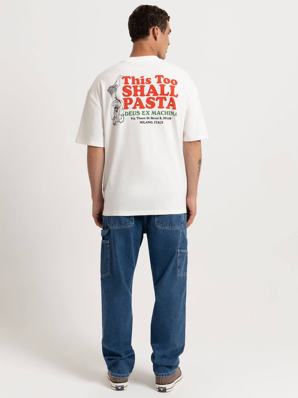 Deus This Too Shall Pasta T-Shirt | Vintage Wh