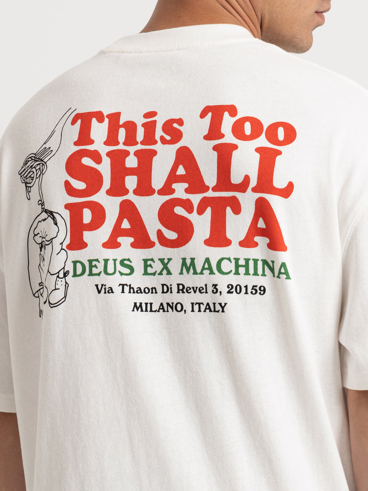 Deus This Too Shall Pasta T-Shirt | Vintage Wh