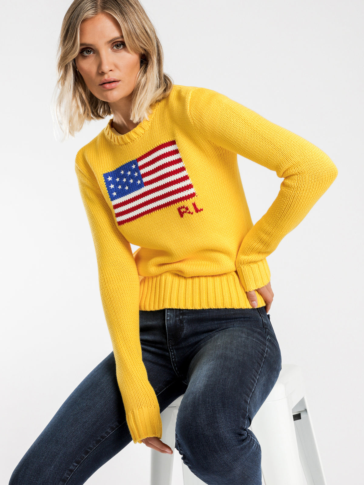 Polo Ralph Lauren Flag Knit | Yellow