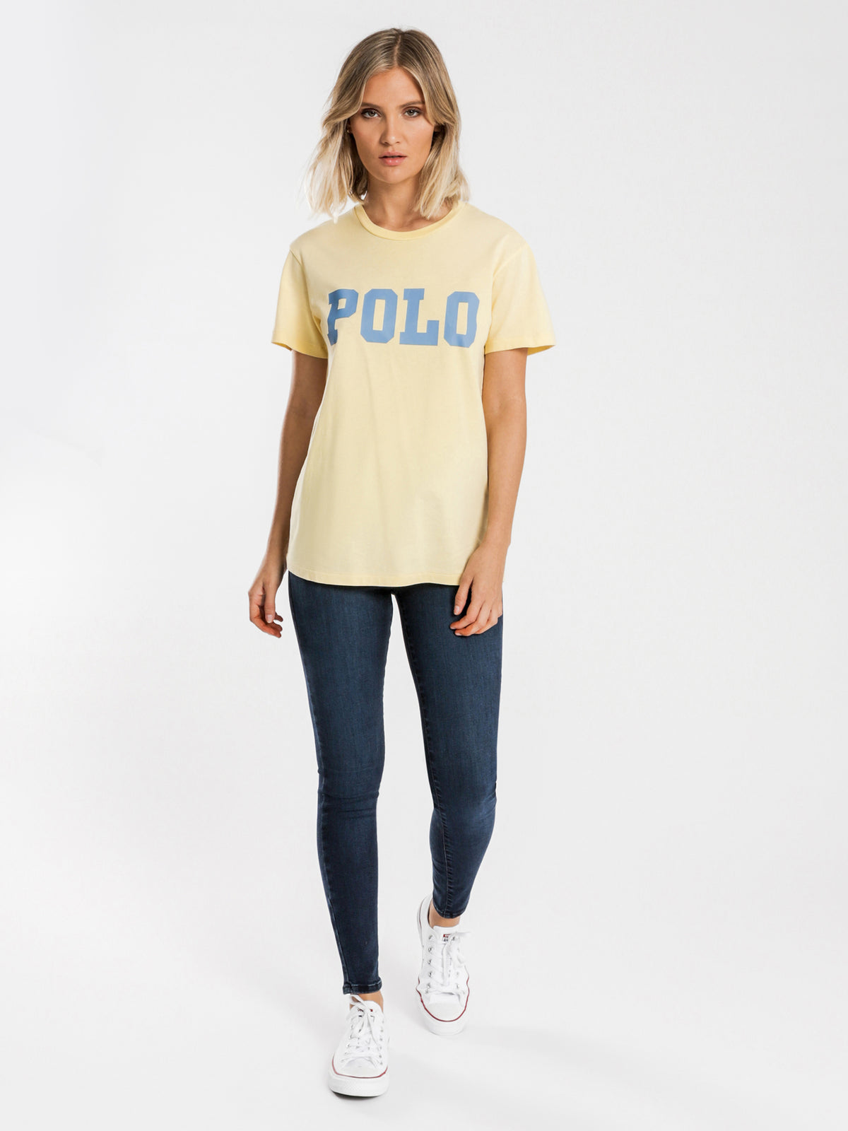 Big Polo Logo T-Shirt in Banana Peel Yellow