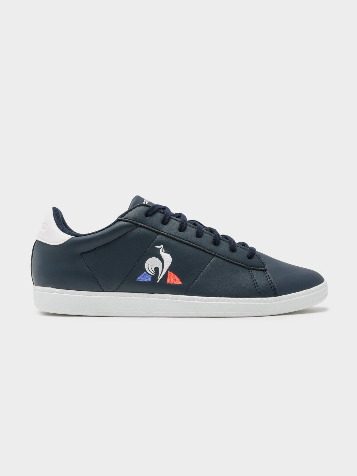 Mens Courtset Leather Sneakers in Navy