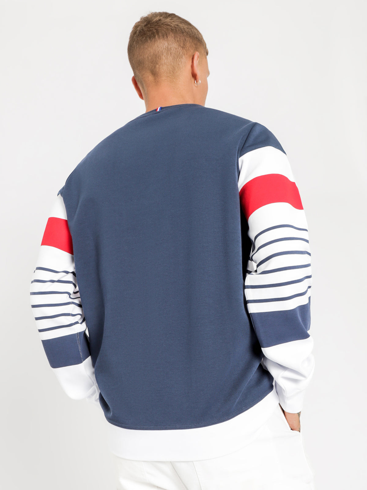 Le Coq Sportif Marcel Pullover Sweater | Dress Blues