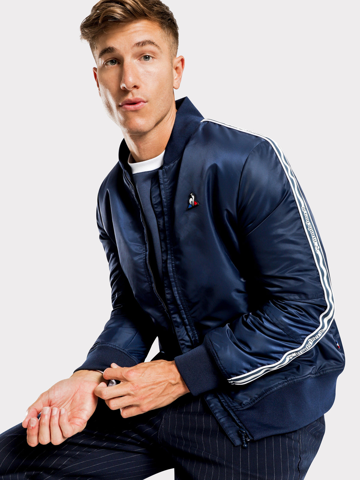 Le Coq Sportif Cabot Bomber Jacket | Dress Blues