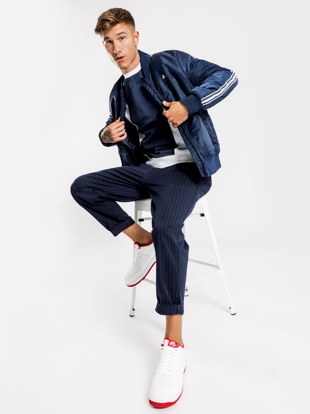 Le Coq Sportif Cabot Bomber Jacket | Dress Blues