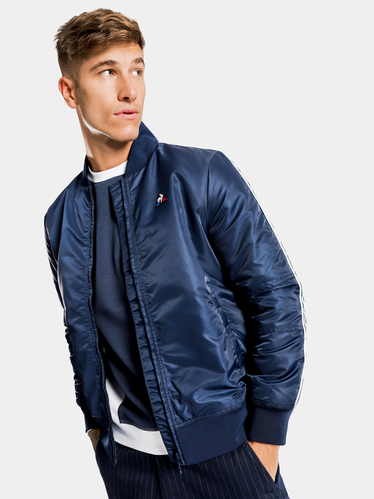 Le Coq Sportif Cabot Bomber Jacket | Dress Blues