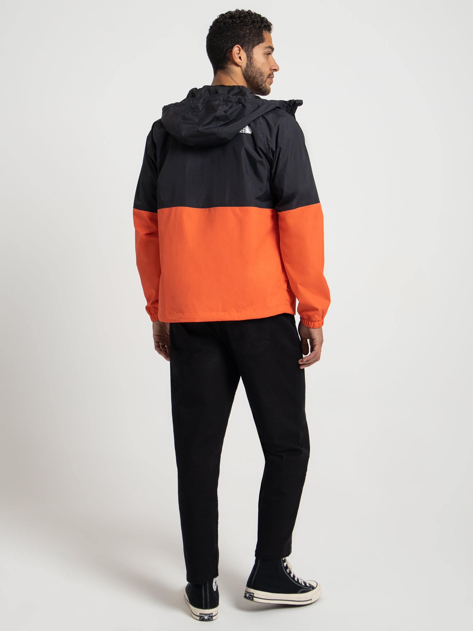 Antora Rain Jacket in Black & Orange