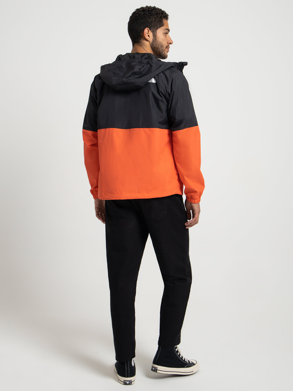 Antora Rain Jacket in Black &amp; Orange
