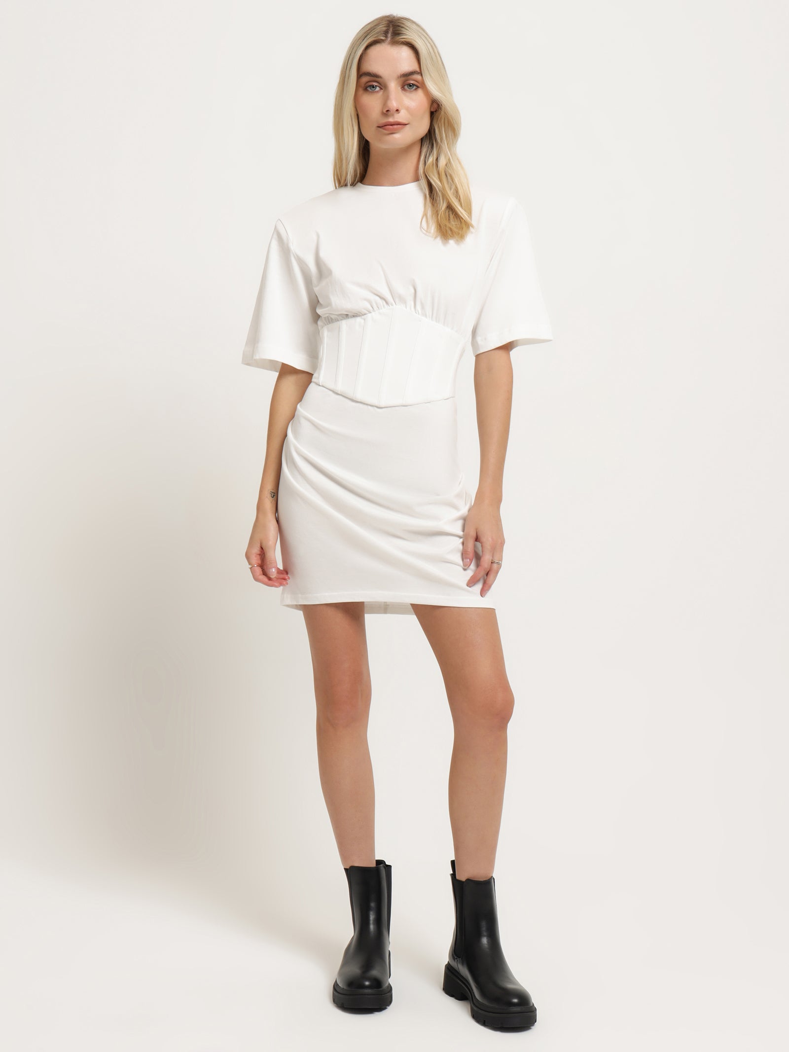 Maxwell T-Shirt Dress in Ivory