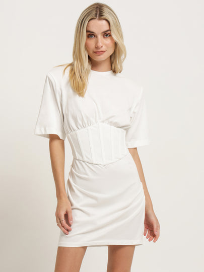 Maxwell T-Shirt Dress in Ivory