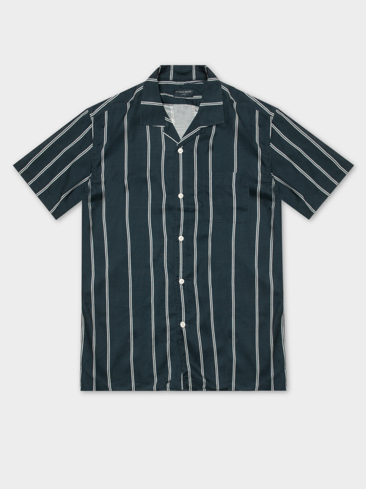 Newport SS Shirt in Navy &amp; Natural Stripe