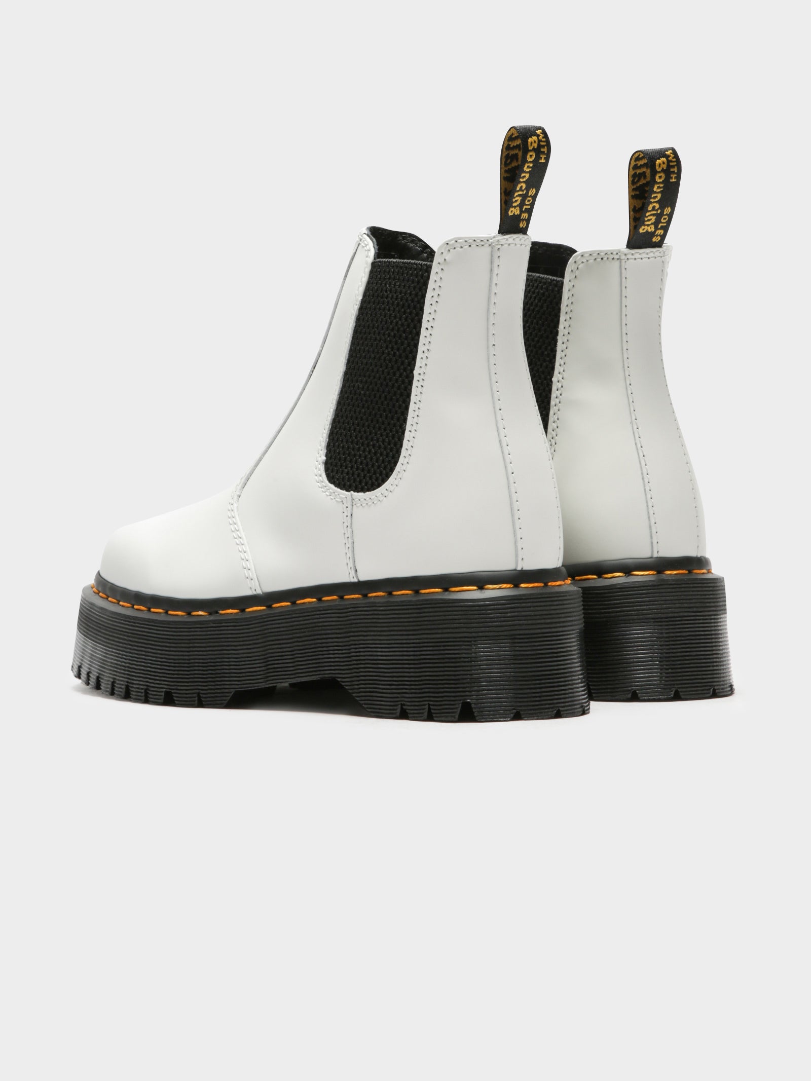 Dr Martens 2976 Quad Smooth Leather Chelsea Boots White