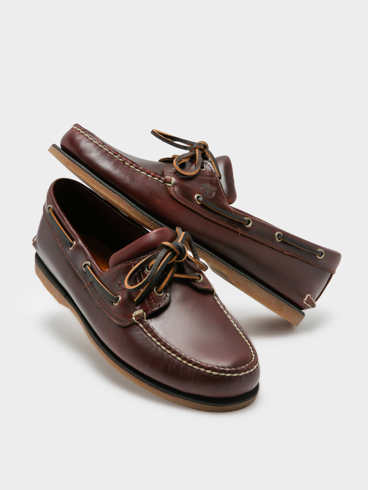 Mens Classic 2-Eye Boat Shoes in Brown