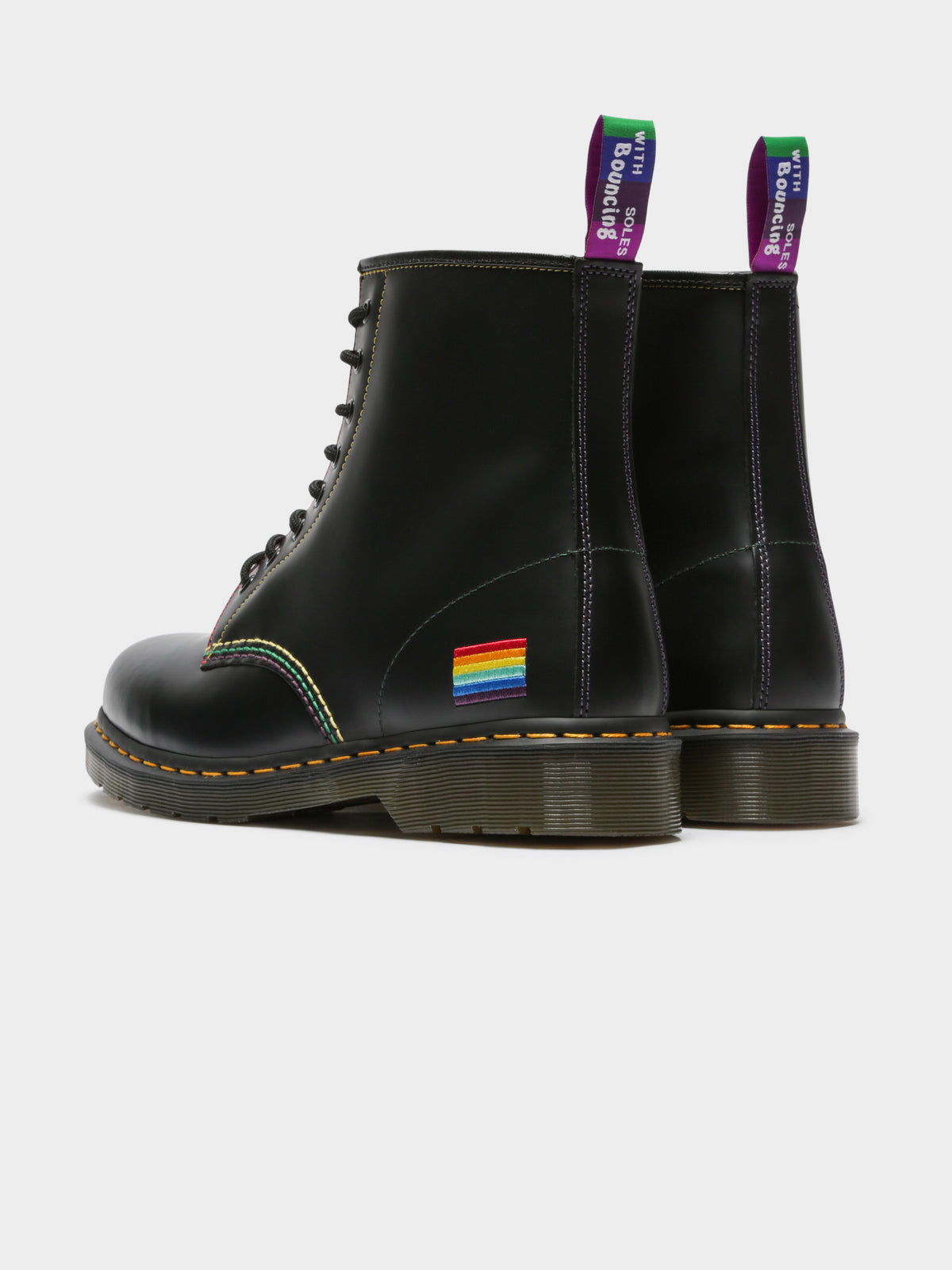 Unisex 2460 Pride Smooth Lace Up Boots in Black