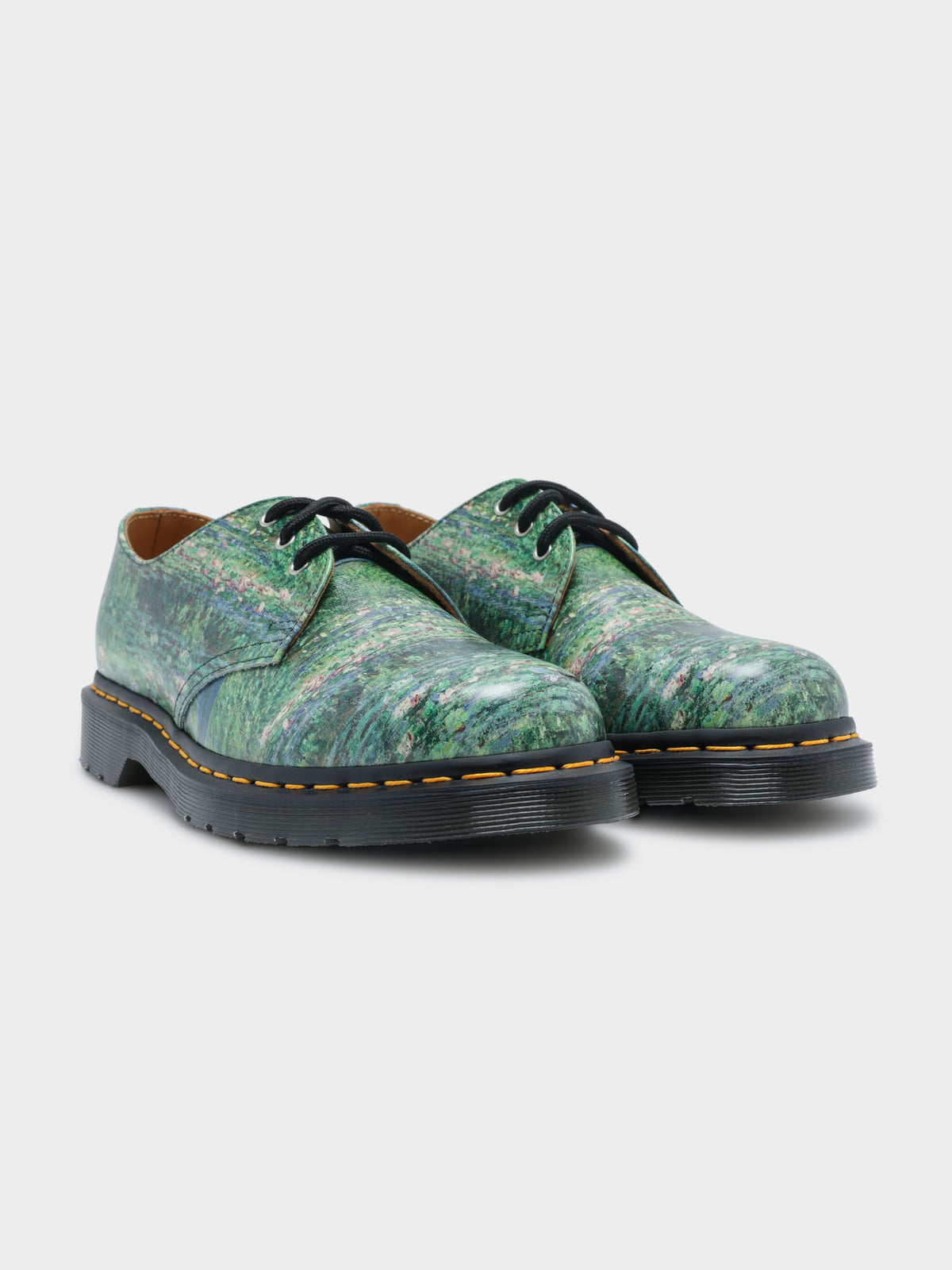 Unisex Dr Martens x National Gallery Monet Lily Pad 1460 Shoes in Green