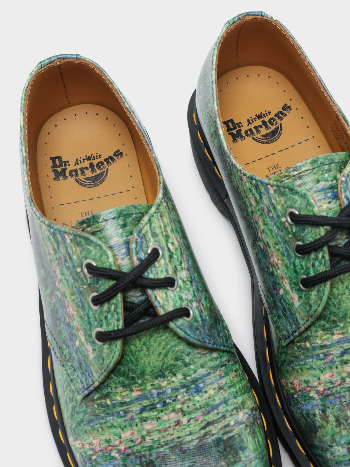 Unisex Dr Martens x National Gallery Monet Lily Pad 1460 Shoes in Green