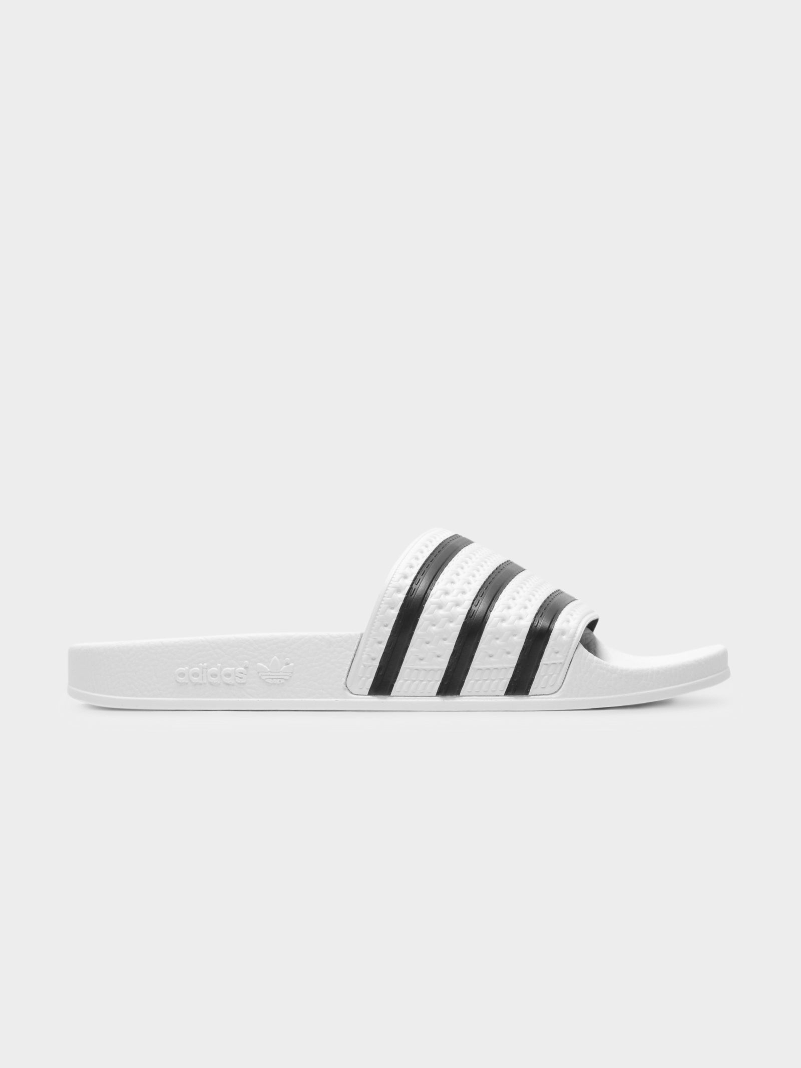 Adidas Unisex Adilette Slides White/Black | Glue Store
