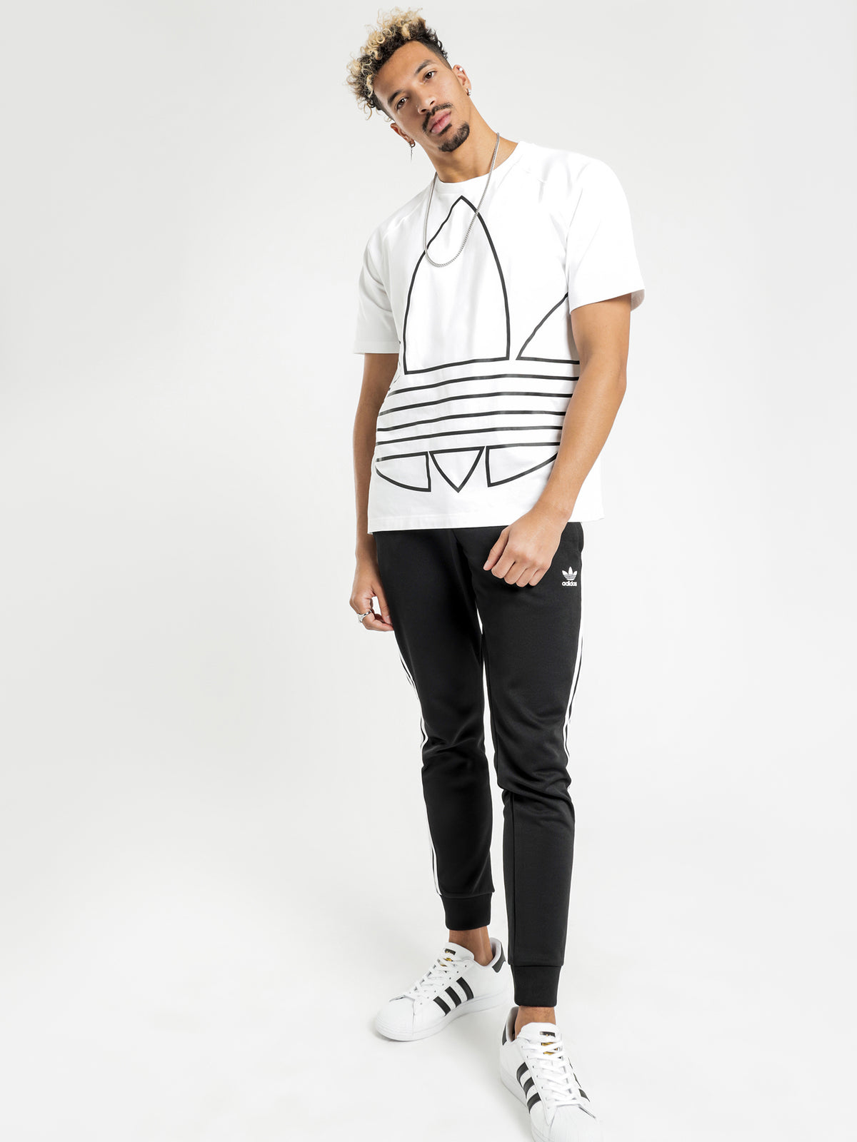 Originals Big Trefoil Outline T-Shirt in White