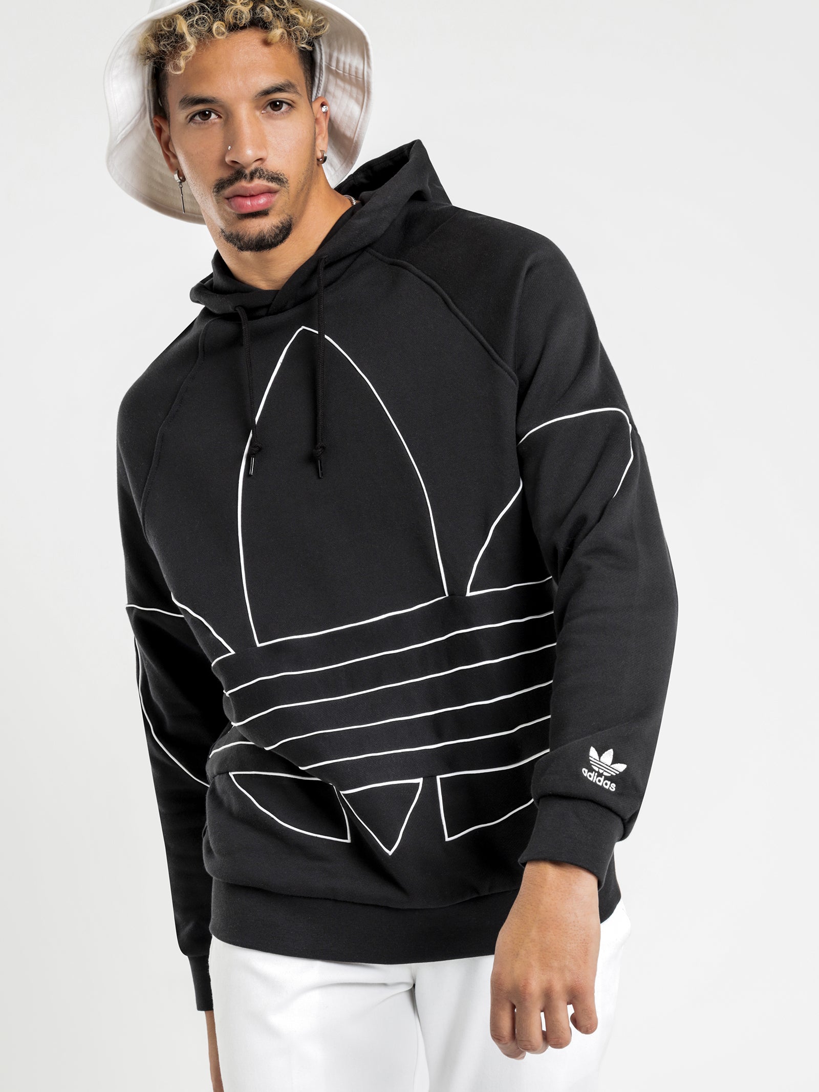 Trefoil Outline Hoodie Adidas Big Trefoil Hoodie Herren Originals