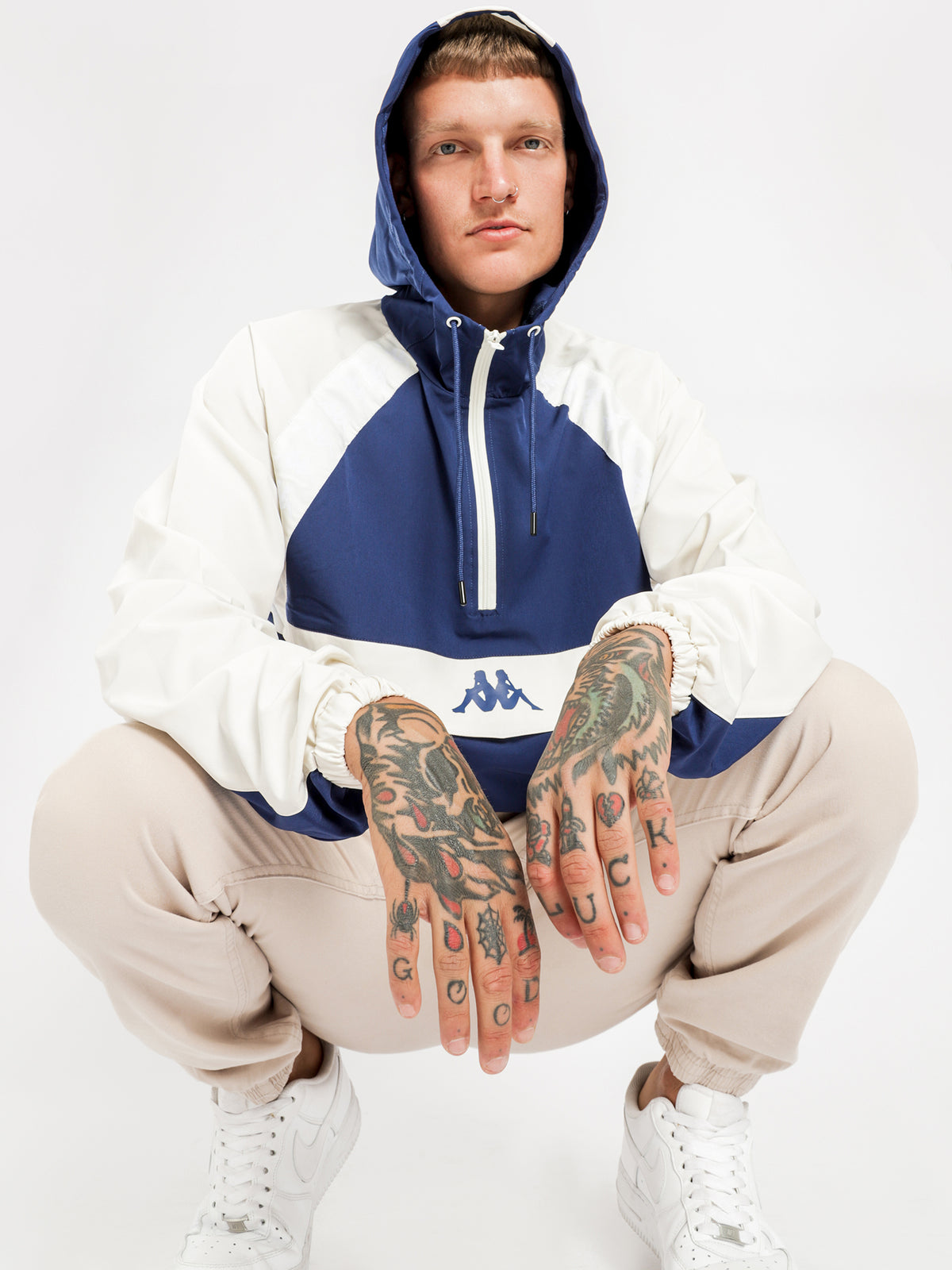 Authentic Bakit Hooded Pullover in Blue