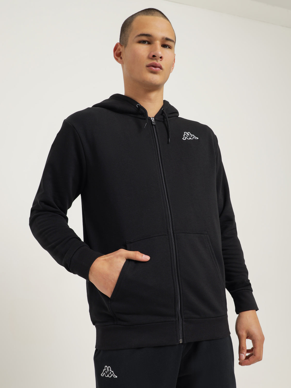 Kappa Logo Jackok Full Zip Sweater | 005 Black