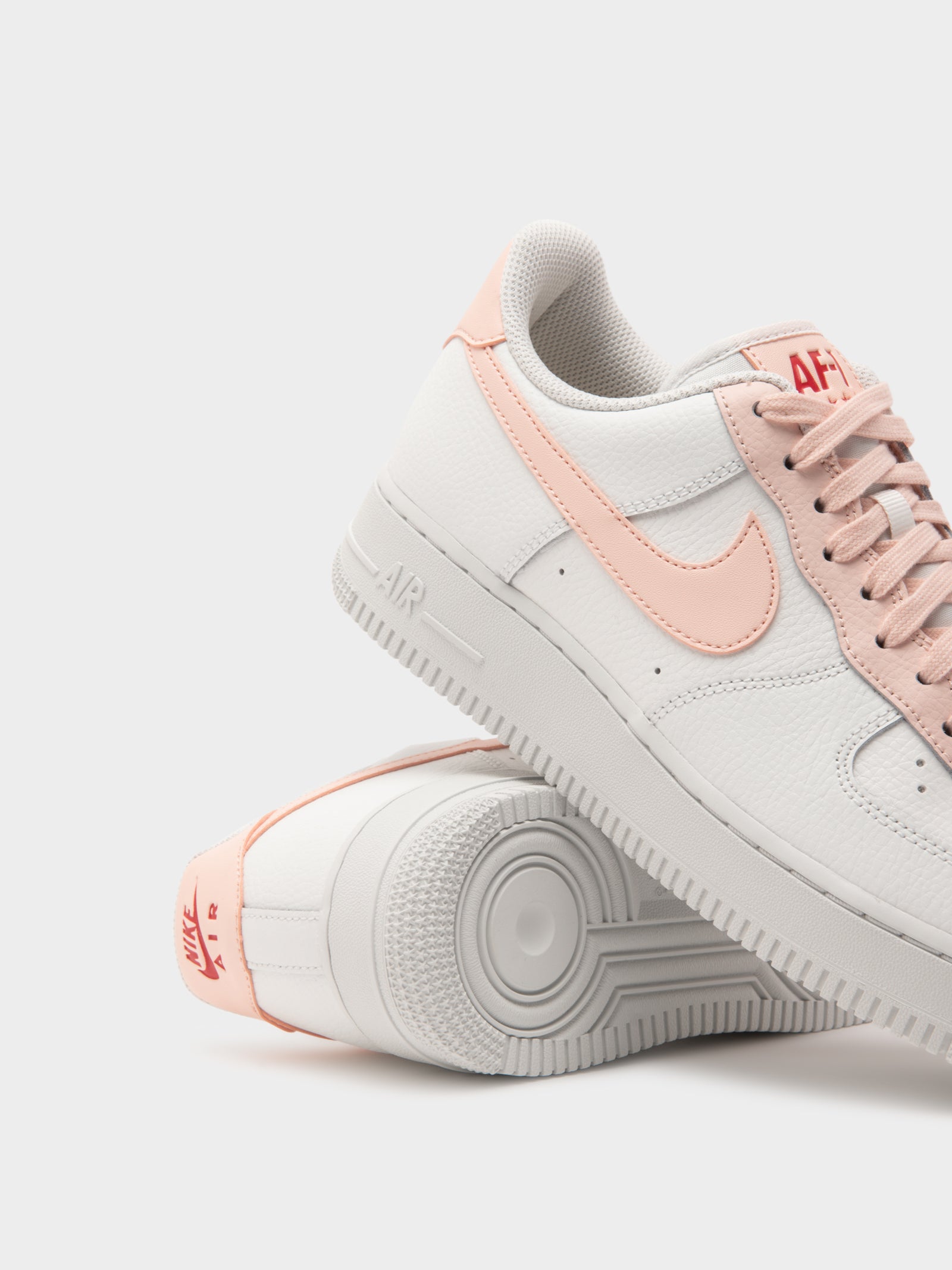 Womens Nike Air Force 1 07 in Summit White & Pale Coral - Glue Store