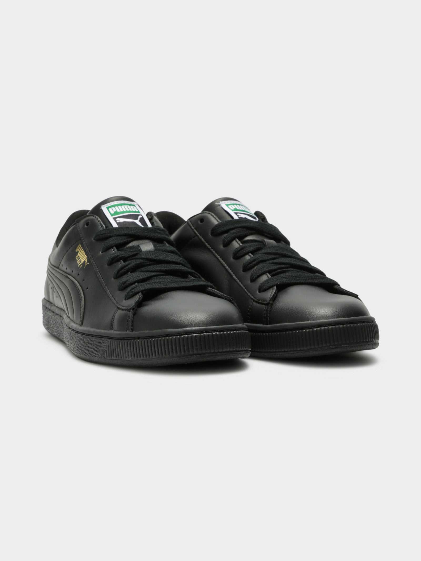 Puma Mens Heritage Basket Classic Sneakers Black/Gold