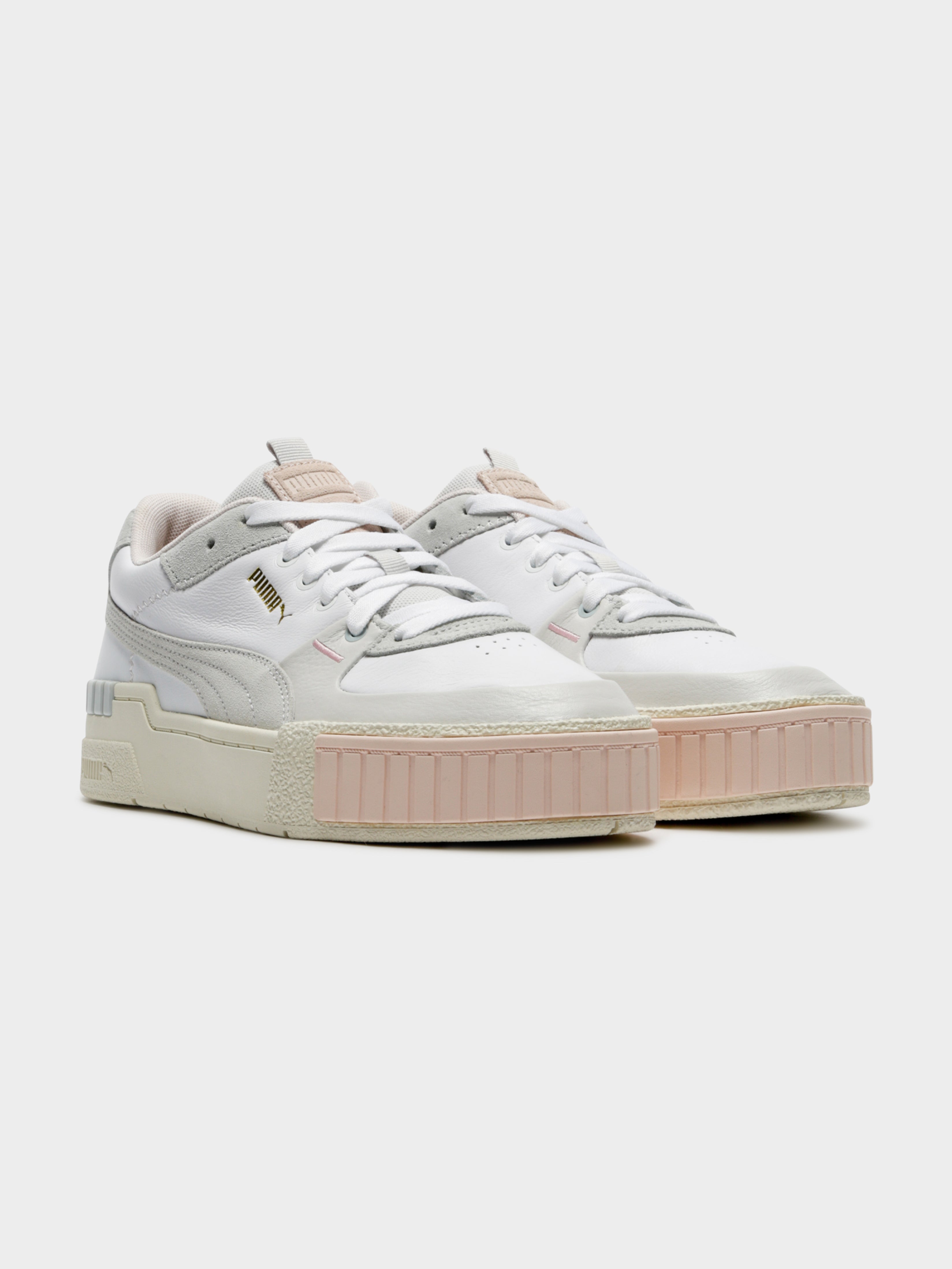 Puma Womens Cali Sport Sneakers White/Pink Glue Store