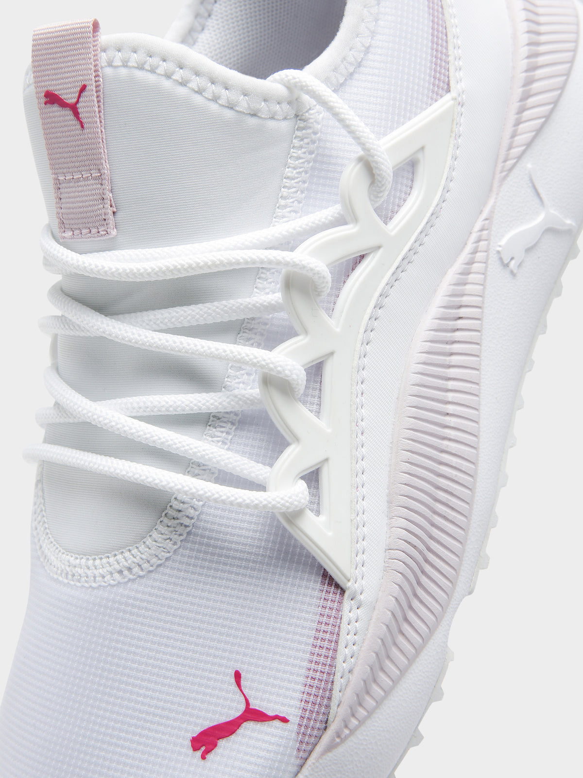 Womens Pacer Future Lux Sneakers in White &amp; Pink
